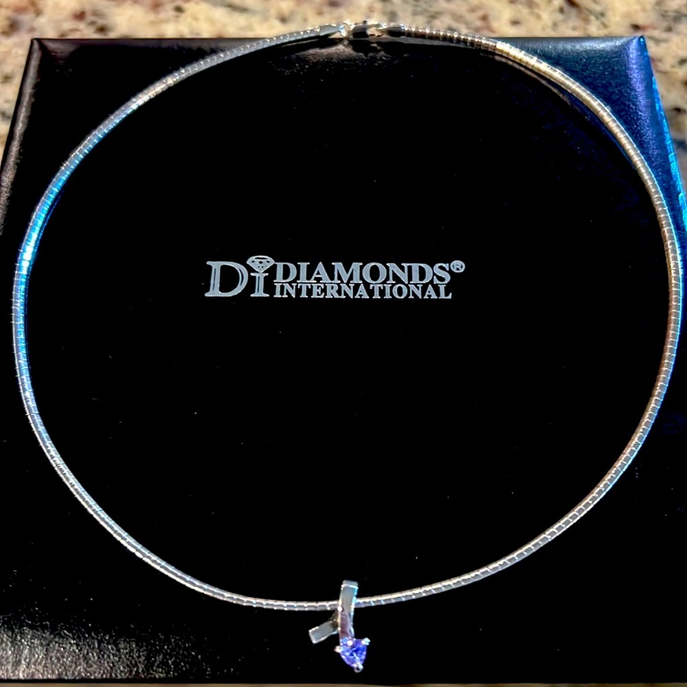 Diamonds International Womens Sterling Silver Tanzanite
Pendant Necklace.